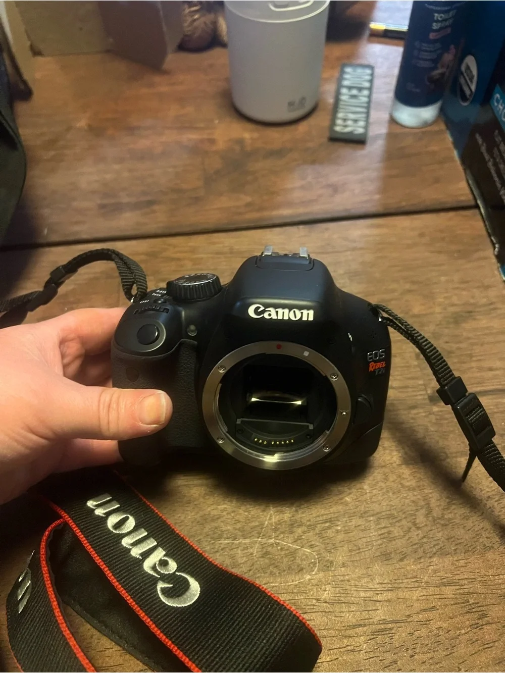 Canon Black Camera Bag with Accessories and Lens Filters